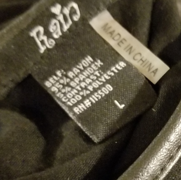 Rain faux leather black tunic L - Picture 4 of 6